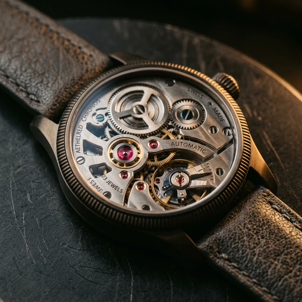 Product photograph of a mechanical watch generated by Unexposed